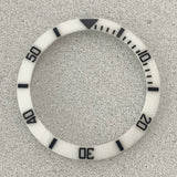 38mm/30.8mm White Numberal GMT SUB Ceramic Watch Bezel Insert Watch Parts