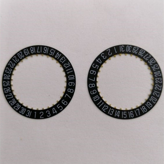 1. Generic Date@3/6 black date disk wheel compatible with ETA2824-2 watch movement.  