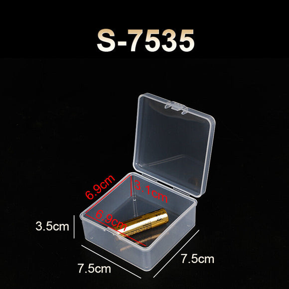 5pcs 3.5x7.5x7.5cm Mini Square Toolbox Box Container Storage Case Hinged Lid