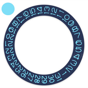 Denim Blue Background Maya Blue Font Disk Date Wheel for Miyota NH35 NH36