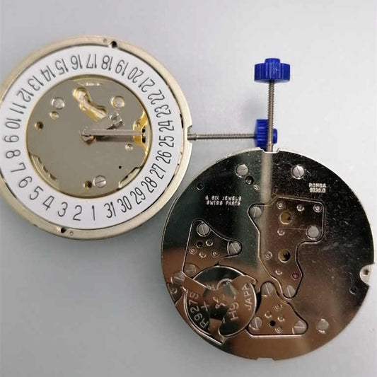 Ronda 5030D 5030.D Quarzuhrwerk, Schweizer Teile, Uhrwerk, Datum bei 6