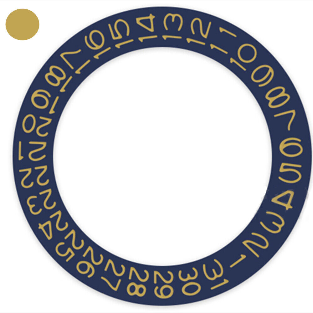 Denim blue dial with flaxen yellow date wheel for Miyota NH35 NH36 watches