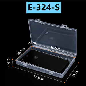 3pcs 2.5x17.5x11cm Small Rectangular Toolbox Box Container Storage Hinged Lid