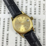 Golden Dial China Tianjin Factory 19 Jewels Seagull Manual Mechanical Lady Watch