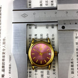 Purple Dial Golden Nail China Tianjin Seagull Manual Mechanical Ladies Watch