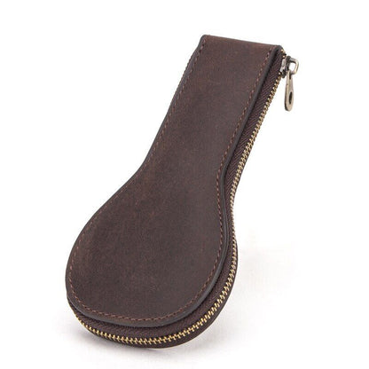 Boîte à montres en cuir à 1 emplacement, pochette de luxe avec fermeture éclair, sac de rangement portable