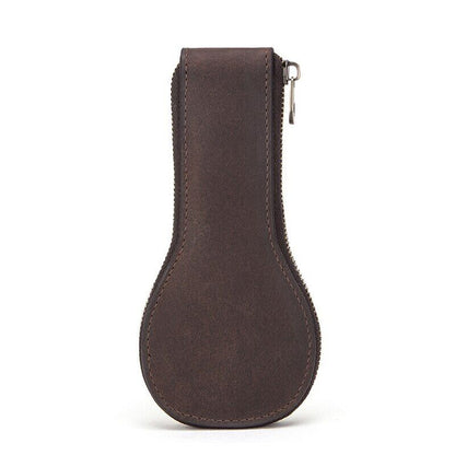 Boîte à montres en cuir à 1 emplacement, pochette de luxe avec fermeture éclair, sac de rangement portable