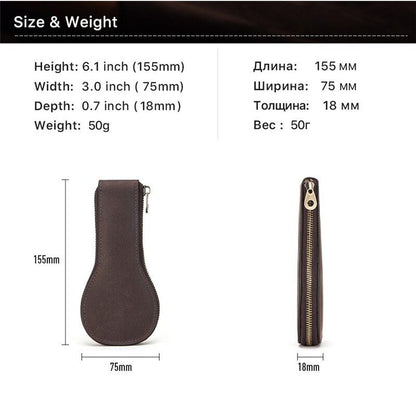 Boîte à montres en cuir à 1 emplacement, pochette de luxe avec fermeture éclair, sac de rangement portable