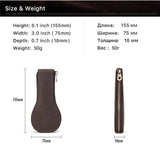 1 Slot Leather Watch Box Luxury Pouch with Zipper Portable Organizer Bag