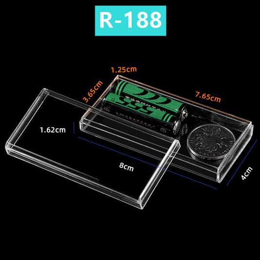 10 stücke 80X40mm Rechteck Transparent PS Toolbox Container Lagerung Fall Deckel &amp; Basis
