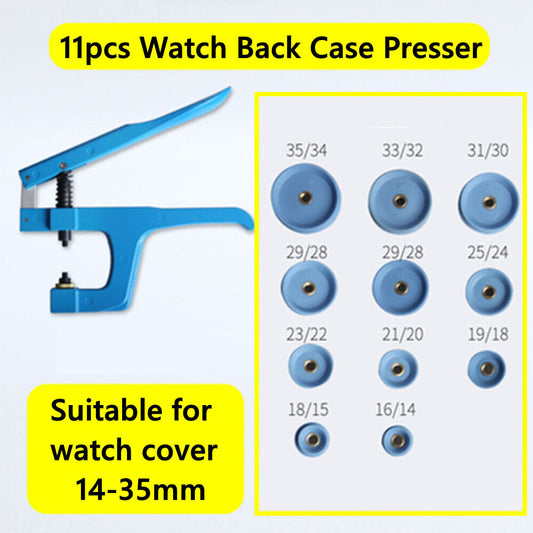 Ensemble de 11 pinces de serrage pour boîtier arrière de montre, outils de réparation pour horloger