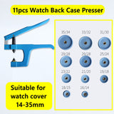 11pcs Watch Back Case Presser Clamp Plier Dies Set Watchmaker Repair Tool