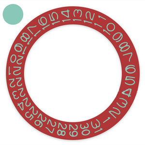 Red Background Jungle Green Font Disk Date Wheel Datedisk for Miyota NH35 NH36