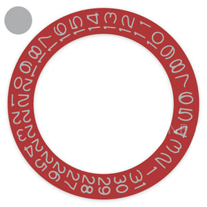 Red Background Light Grey Font Disk Date Wheel Datedisk for Miyota NH35 NH36