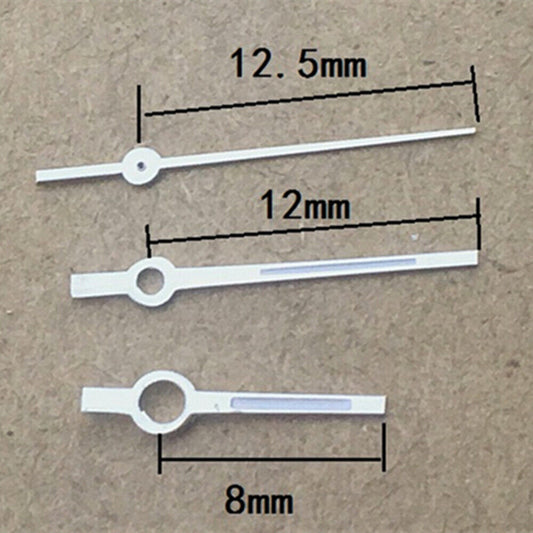 Aiguilles de montre vertes lumineuses argentées de 12,5 mm pour mouvement 2813 fabriqué en Chine