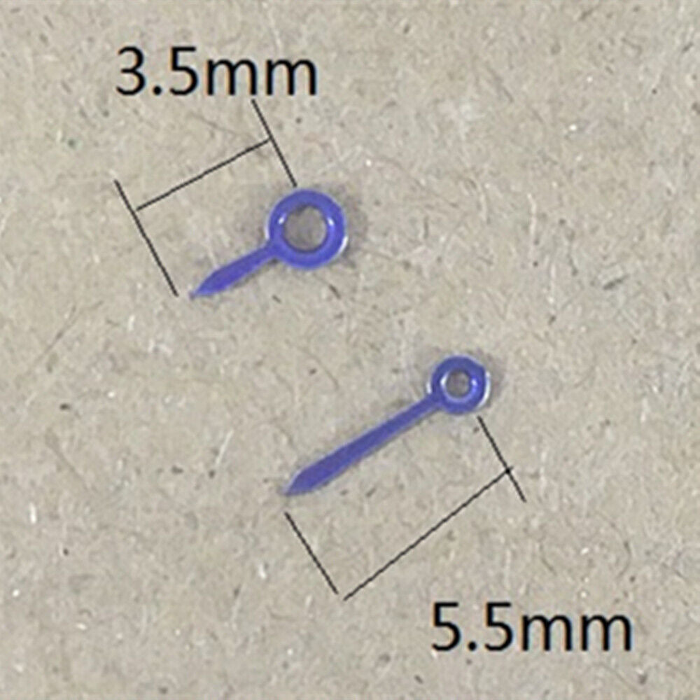 Purple 5.5mm watch hands designed for Hattori Epson VJ20 quartz movement, precision fit accessory.