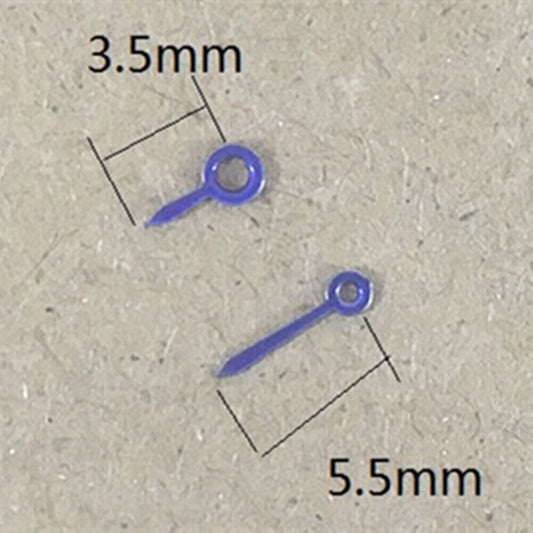 Purple 5.5mm watch hands designed for Hattori Epson VJ20 quartz movement, precision fit accessory.