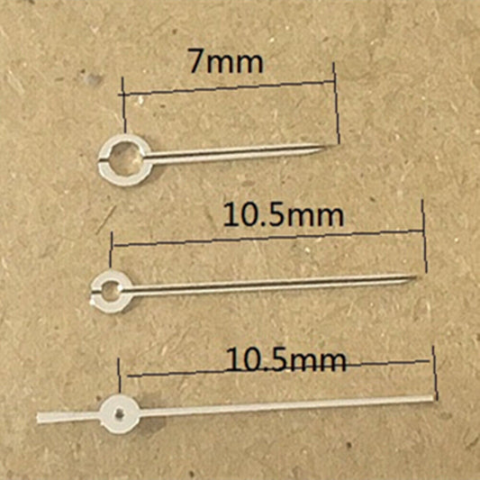 Silberner Rand, schwarz gemischt, 10,5 mm, Uhrzeiger für Miyota 6M12 Quarzwerk
