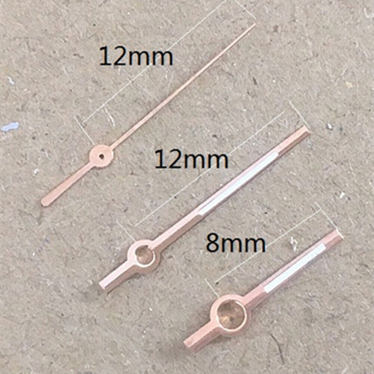 Aiguilles de montre 12 mm vertes lumineuses avec garniture rose dorée pour mouvement 2813 fabriqué en Chine