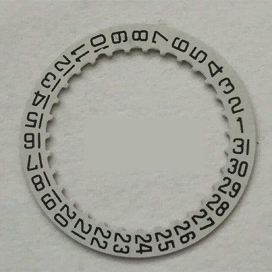 Generic Date@3 white date disk wheel for ETA2671 watch movement replacement part.
