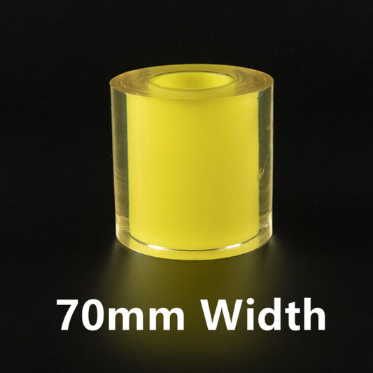 Transparent protective film for 70mm silver watch band, shields jewelry from scratches and wear.