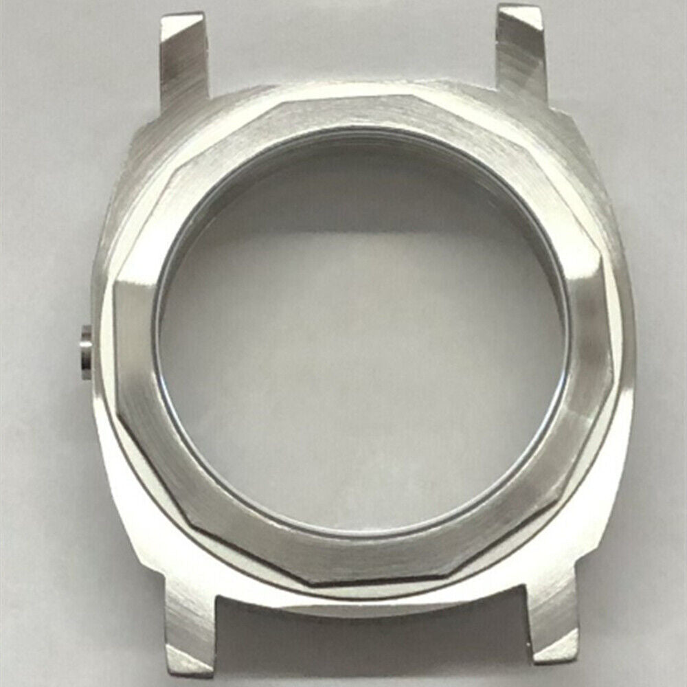 44mm silver 316L watch case with sapphire glass, fits Seagull ST3600/ST3621 & ETA6497/6498 movements.