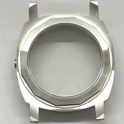 44mm silver 316L watch case with sapphire glass, fits Seagull ST3600/ST3621 & ETA6497/6498 movements.