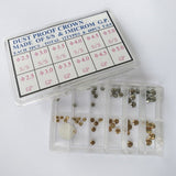 AB-659 Dust Proof Steel Watch Crown Kit with 1 MICROM Gold Plated for Watchmaker