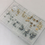 AB-659 Dust Proof Steel Watch Crown Kit with 1 MICROM Gold Plated for Watchmaker