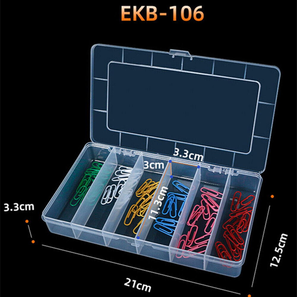 Small transparent storage containers set by EKB, ideal for organizing watch accessories and small parts.