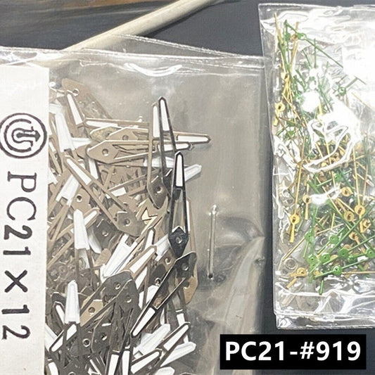 Lot de 100 aiguilles de montre de 12 mm de couleurs mélangées pour mouvement à quartz Hattori Epson PC21