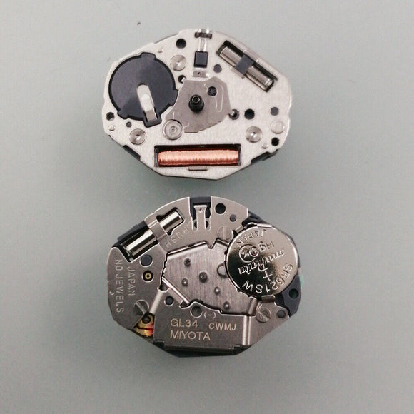 Miyota GL34 Japan Quartz Movement Japan Made 3 Hands Silver