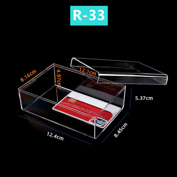10pcs 124X84mm RectangleTransparent PS Toolbox Container Storage Case Lid&Base