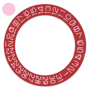 Red Background Light Pink Font Disk Date Wheel Datedisk for Miyota NH35 NH36