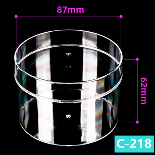10 stücke 87x62mm Runde Transparent PS Toolbox Container Lagerung Fall Deckel &amp; Basis Box