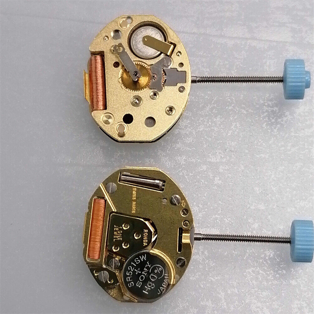 Ronda 753 Quartz Watch Movement Swiss Made Golden Plated