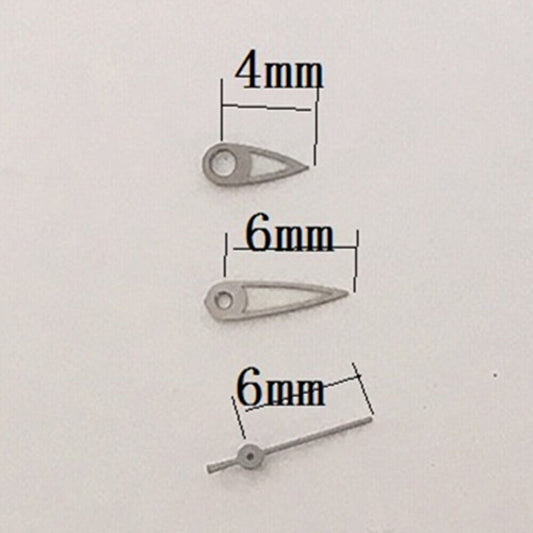 6mm dark grey trim watch hands designed for Miyota 1L12 Japan quartz movement, precise and stylish.