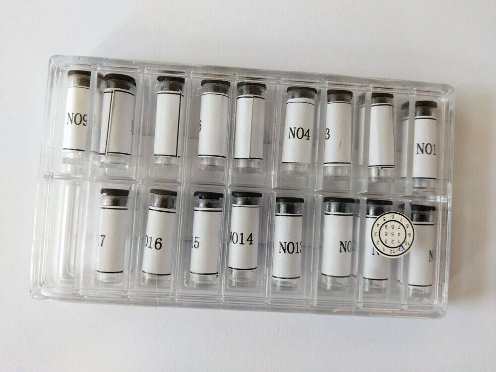 Lot de 51 paires d'aiguilles de montre lumineuses argentées de 0,7 mm, 1,2 mm et 0,2 mm de diamètre AC632W