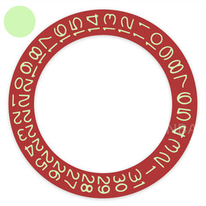 Red Background Mint Green Font Disk Date Wheel Datedisk for Miyota NH35 NH36