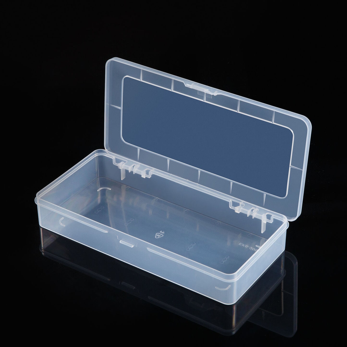 NO Grids transparent plastic storage case organizer EKB-205-01 for watch accessories and small items.