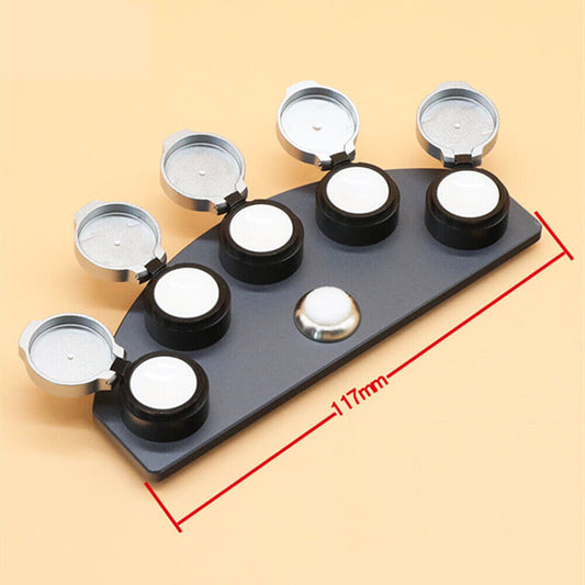 Support de tasses à huile en alliage moulé sous pression, 5 récipients, outil de réparation de montres en céramique blanche