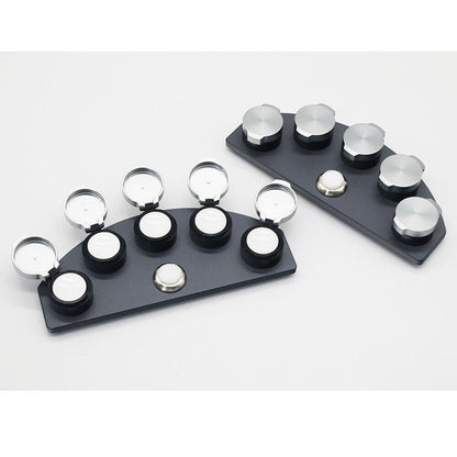Support de tasses à huile en alliage moulé sous pression, 5 récipients, outil de réparation de montres en céramique blanche