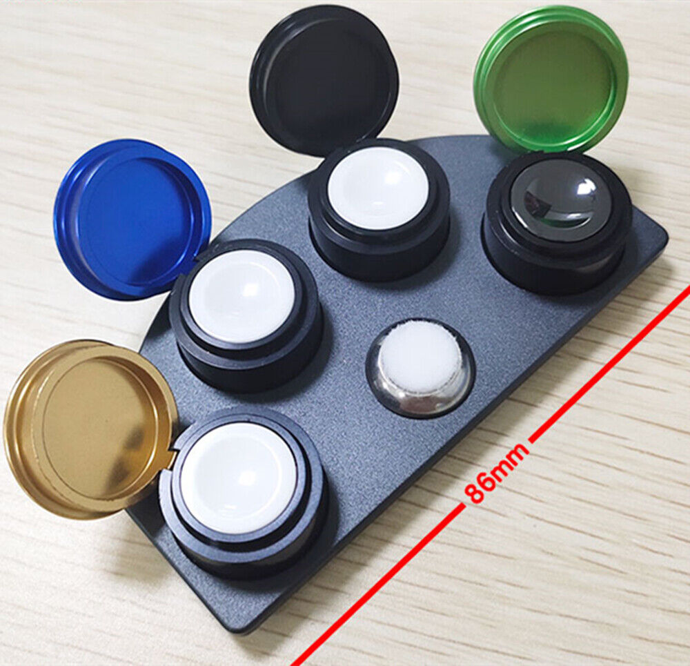 Die-cast alloy oil cup stand with 4 containers for watch repair, model 30180-A.