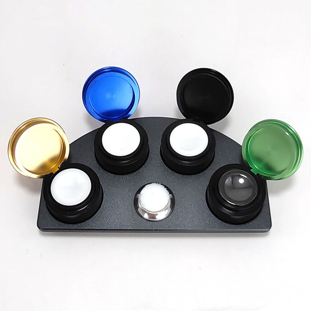 Die-cast alloy oil cup stand with 4 containers for precise watch repair, model 30180-A.