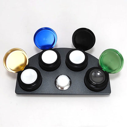 Die-cast alloy oil cup stand with 4 containers for precise watch repair, model 30180-A.