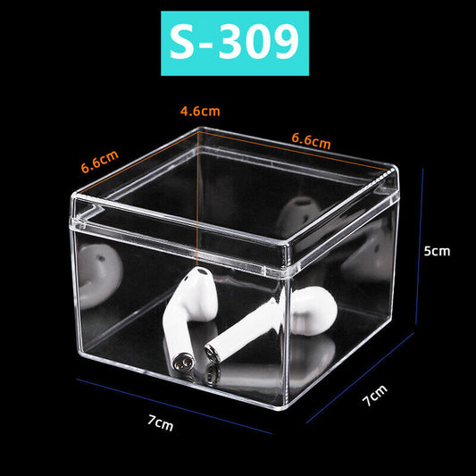 10 stücke 70X70mm Platz Transparent PS Toolbox Container Lagerung Fall Deckel &amp; Basis