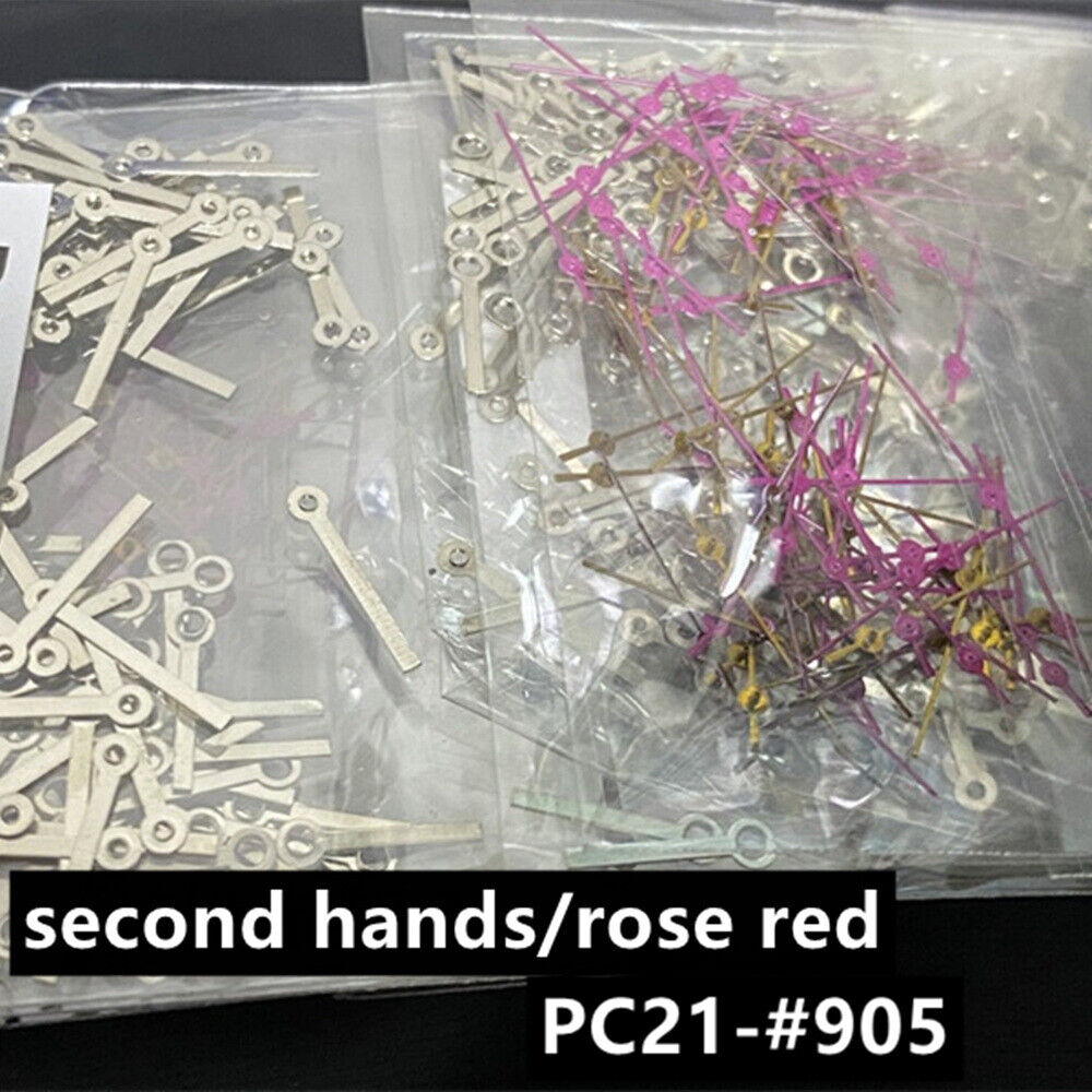 Lot de 100 aiguilles de seconde rose pour montre à quartz Hattori Epson PC21