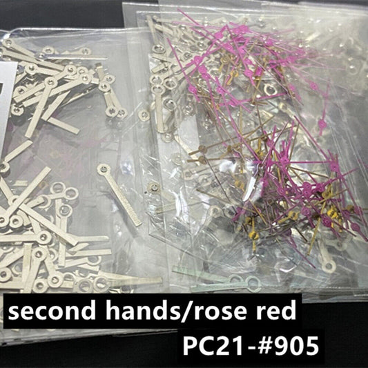Lot de 100 aiguilles de seconde rose pour montre à quartz Hattori Epson PC21