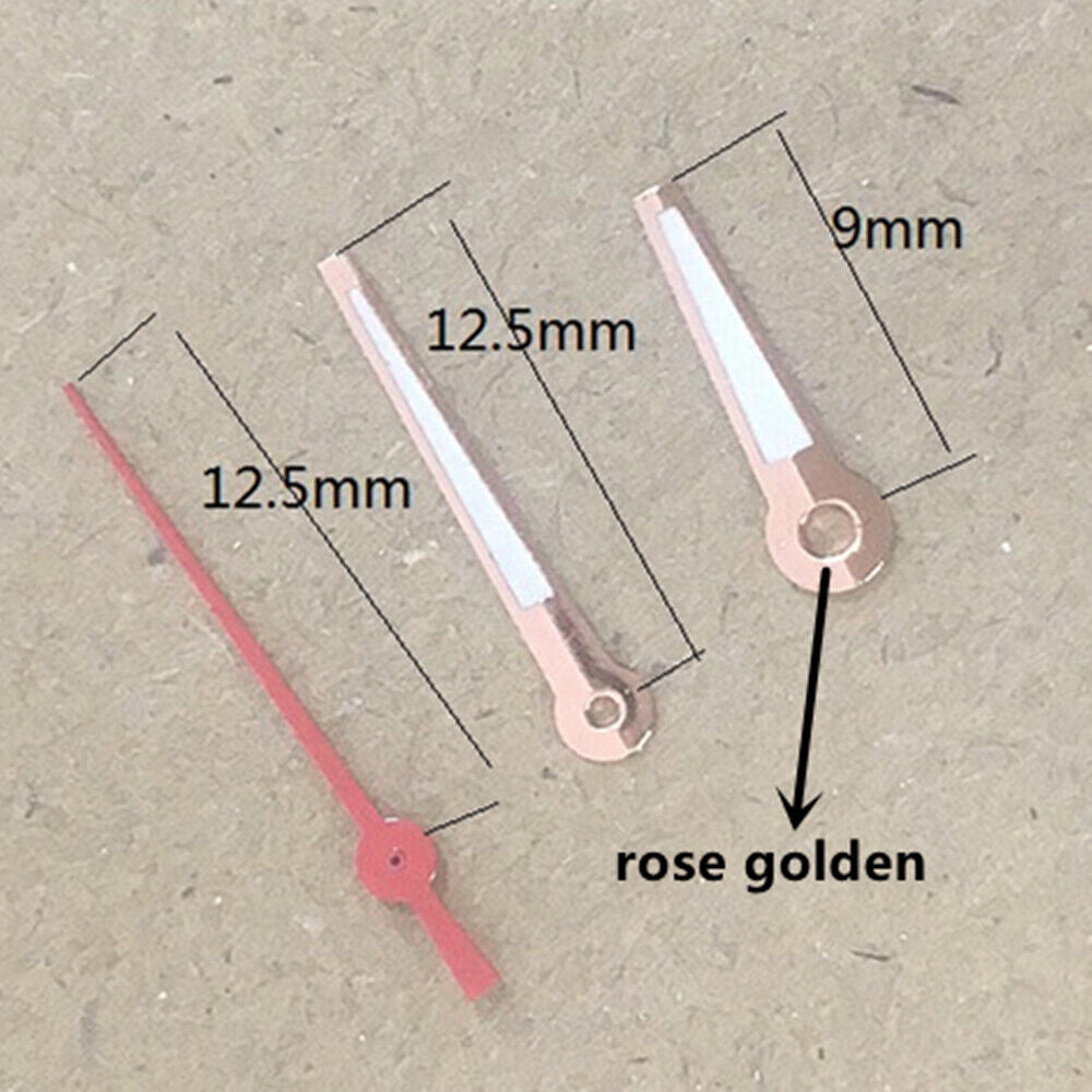 Rose Golden Trim 12.5mm Watch Hands for Hattori Epson PC32 Quartz Movement