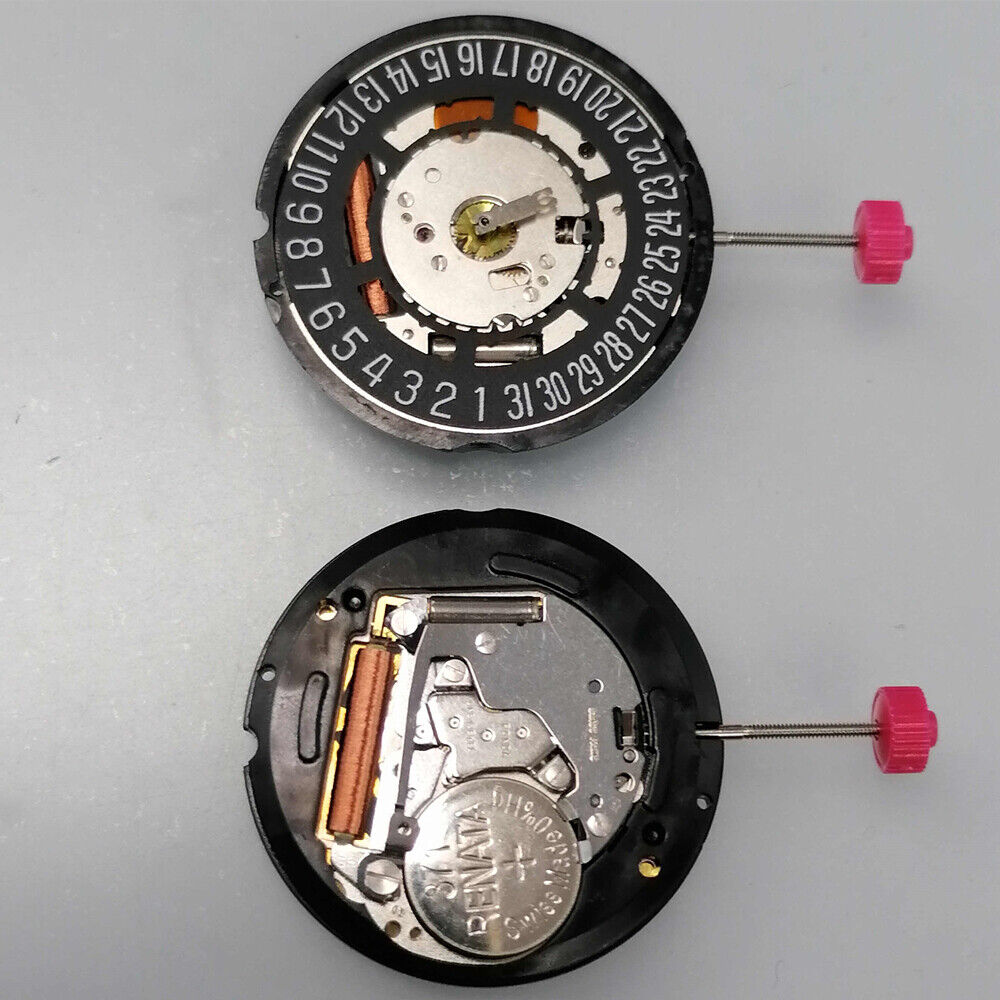 Swiss Part Ronda 715 quartz watch movement with black date wheel at 6 o?clock, replacement accessory.